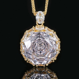 Parure Collier et Boucles d'Oreilles pour Femme en Cuivre Écologique, Zircon Cubique Violet Taille Rose 18-16MM, Style Tendance - Product Image 4