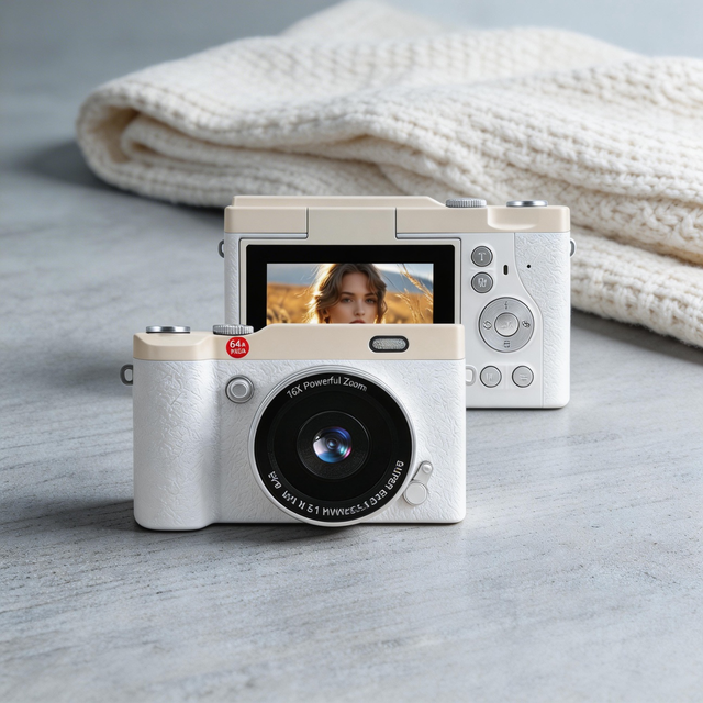 Kids Digital Camera 4K Video Recorder 48MP Portable Compact Mini Camera Autofocus Holiday for Children Gift