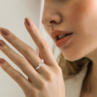 Feiner 925er Sterling Silber Kleiner Zirkon Siegelring 14 Karat vergoldeter natürlicher loser Perlen Perlen Schmuck ring