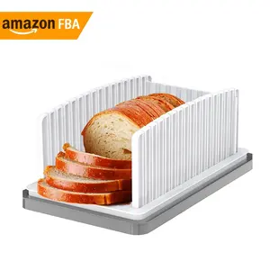 2024 New Upgrade Bread Slicer Homemade Bread Slicing Guide Adjustable Width Foldable Compact Cutting Guide with Crumb Tray