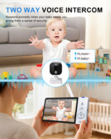 Moniteur Bébé 5 Pouces 1080P 2026 avec Vision Nocturne, Transmission 300m, Audio Bidirectionnel, Caméra de Surveillance Directe pour Utilisation en Voiture