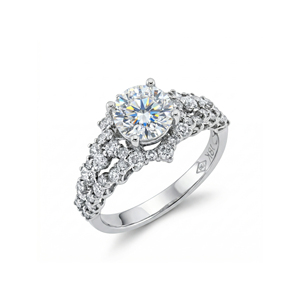 S925 Personalizado | 10 mil | 14K | Anillo de Boda de Oro Sólido de 18K con Diamante Cultivado en Laboratorio de Un Quilate, Corte Brillante, Certificado IGI, Calidad VVS-VS, para Fiesta - Product Image 1