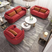 Venta al por Mayor de Fábrica, Último Diseño Italiano Moderno, Muebles de Sala de Estar Modulares con Sofá Seccional de Tela de 1+2+3 Plazas
