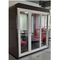 Cabine de réunion de bureau portable moderne de qualité supérieure, écologique, élégante, acoustique, modulaire, pour 2 personnes, pour réunions et entretiens