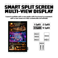 Pantalla Digital de Menú Android de 15.6 Pulgadas para Mesa, Reproductor de Señalización LCD HD 1080P para Reproducción de Videos Promocionales de Menús en Restaurantes de Comida Rápida