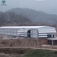 Estructura de Acero Estándar ISO para Gallineros, Moderna Granja Avícola Prefabricada para la Cría de Gallinas Ponedoras