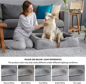 Joymay Custom Extra Groot Orthopedisch Hondenbed Heavy Duty Vier Side Traagschuim Rechthoek Nepbont Rubber Multi-Size Vier Side - Product Image 5