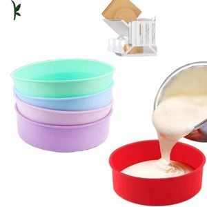 Wholesale Single Piece Large Round <b>Silicone</b> Cake Mold 4/6/8/10 Inch Non-Stick Heat Resistant Reusable Dishwasher Safe Cake <b>Tools</b> - Product Image 1
