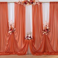 Lumoire Celebration Rideau de fond en gaze transparente pour arche de mariage, texture haut de gamme, pour événements transfrontaliers