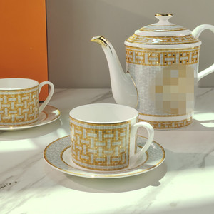 Luxury Mosaic Pattern Ceramic Cup Coffee Cups <b>Set</b> Saucer Porcelain Coffee & <b>Tea</b> <b>Sets</b> - Product Image 3