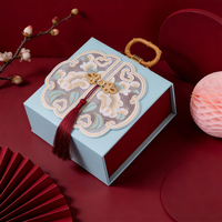 Boîte cadeau de luxe personnalisable, écologique et recyclable, avec gaufrage, pelliculage mat, zone pour logo et poignée métallique pour l'image de marque d'entreprise