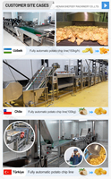 Shepody 100kg/u 500kg/u Industriële continue productielijn voor aardappelchips, volautomatische apparatuur voor het verwerken van gefrituurde chips