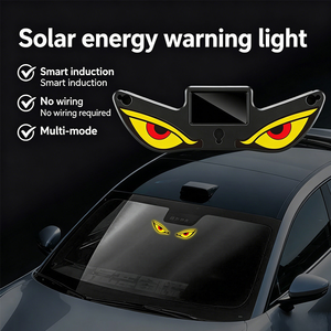 Lumière ambiante solaire effet œil de démon, néon respirant, pour décoration de voiture, lumières d'ambiance pour pare-brise arrière, accessoires auto - Product Image 3