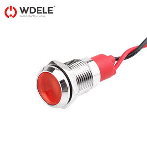 WD10mm 3v 6v 12v 24v 110v 220v in metallo lampada a LED pannello pilota di cruscotto spia di segnalazione 15cm funivia barca indicatore luminoso marino - Product Image 1