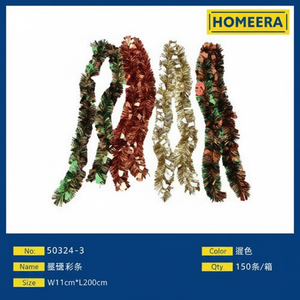 Natale Tinsel Per animali domestici spogliato 11cm X 200cm oro rosso argento verde rosa oro formato personalizzato 150 pezzi Per scatola in sacchetti Per uso domestico - Product Image 1