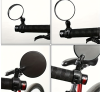 Rétroviseurs universels pour vélo, lot de 2, lentille convexe grand angle, poignée en silicone, adaptés aux vélos de montagne