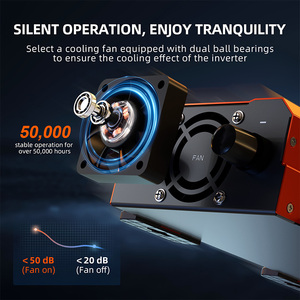 Biến tần ô tô sóng sin thuần <span class=keywords><strong>1000W</strong></span> 12V/24V/48V sang 100V/110V/120V DC/AC, biến tần năng lượng mặt trời cho xe RV, cắm trại - Product Image 5
