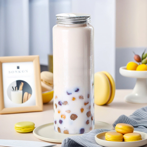 Hot bán 500ml bán buôn nhựa chai nước giải khát 16oz lon nhựa với nắp nhôm nước trái cây bao bì - Product Image 4