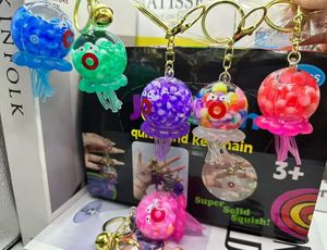 Porte-clés pendentif méduse et poulpe coloré, jouet sensoriel souple pour enfants de 5 à 7 ans, unisexe - Product Image 6