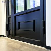 Portes battantes en aluminium Fuson, nouveau design, style villa, étanches, modernes, de luxe, à double vitrage, design simple, entrée directe.