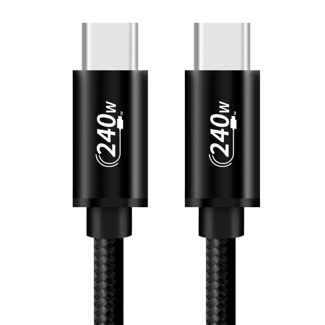 OEM PD 3.1 240W 5A Fast Charging 480Mbps Aluminum Foil Nylon Braided USB C to C Cable for Computer Camera & Earphone Use
