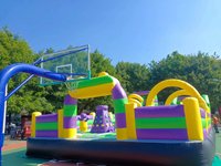 Trampoline gonflable de qualité commerciale en PVC pour adultes, château de saut avec toboggan et obstacles combinés, intérieur/extérieur