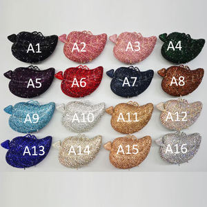 Hoge kwaliteit, modieuze avondclutch met strass-diamantdecoratie, kristallen bladvormige kettingband voor dinerfeesten - Product Image 4