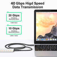 Sanyconn-Cable de datos Usb 4,0, Cargador rápido 5K 8K Thunderbolt 4 Pro, 240W, para Apple