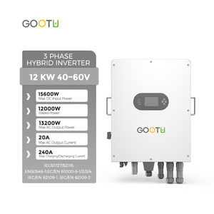 GOOTU เครื่องแปลงไฟฟ้าบริสุทธิ์แบบไซน์เวฟ IP65 8KW 10KW 12KW แรงดันต่ำ 3 เฟส ระบบไฮบริดพลังงานแสงอาทิตย์ พร้อม WiFi และตัวควบคุมการชาร์จพลังงานแสงอาทิตย์แบบ MPPT - Product Image 4