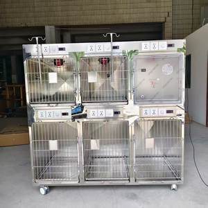 304 paslanmaz çelik veteriner tıbbi terapi kafes <span class=keywords><strong>ICU</strong></span> oksijen kafesli cerrahi aletler ekipmanları - Product Image 3