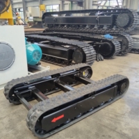 Undercarriage Crawler Karet Kecil, Chassis Crawler Karet, Kapasitas Beban 3,5 Ton, Garansi 1 Tahun untuk Mini Truck Loader