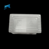 Boîte d'emballage rectangulaire en plastique blanc de qualité alimentaire PP, compatible micro-ondes, avec couvercle, pour le stockage de bœuf congelé, boîte à bento