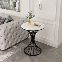 Table basse ronde moderne de luxe en acier inoxydable pour salon, canapé, hôtel