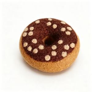 Giocattolo per Gatti a Forma <span class=keywords><strong>di</strong></span> Ciambella in Feltro <span class=keywords><strong>di</strong></span> Lana 100% Naturale della Nuova Zelanda, Fatto a Mano, Riempito con Erba Gatta Biologica, Ecologico, Resistente ai Morsi, Gioco Interattivo da Masticare - Product Image 2