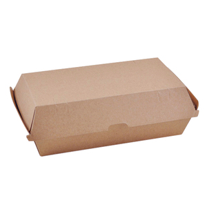 Rectangular corrugated packaging box for hot dog