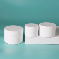 Pots cosmétiques de 5g à 100g pour crèmes pour les yeux, le visage et les mains ; Contenants en plastique PP blanc avec couvercle à vis, surface personnalisable