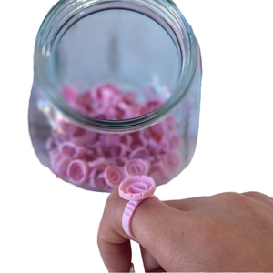 Plastic <b>Lash</b> Glue Rings Disposable Eyelash Extension <b>Adhesive</b> Holder Rings for Salon Supplies - Product Image 5