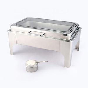 יוקרה מודרני 9l נירוסטה צafing צלחת זכוכית מסעדת מזנון ארוחת בוקר מסיבה מחמם אחזקה ציוד קייטרינג לאוכל חם - Product Image 4