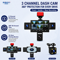 Caméra embarquée 5 canaux 1080P avec GPS en option, Wi-Fi, vision nocturne, contrôle par application, enregistrement en boucle, enregistreur vidéo de stationnement, garantie 1 an