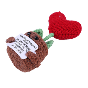 Mặt hàng trang trí Handmade dệt kim Crochet tình cảm búp bê Thẻ tích cực phục sinh kỷ niệm ngày cưới Vải Búp bê trang trí - Product Image 5