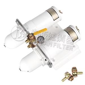 Filtre à carburant à double boucle avec valve centrale 180/90 plaqué pour camions et navires - Product Image 1