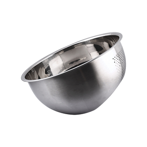 Vente en gros Nouveau style de bol <span class=keywords><strong>chinois</strong></span> en acier inoxydable pour le lavage des fruits et légumes Bol biseauté Panier d'égouttage de cuisine bon marché Matériau métallique - Product Image 1