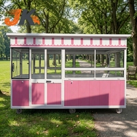 Carrito de Comida Móvil de Acero Inoxidable con Ruedas para Servicio de Comida Rápida