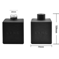 Échantillon gratuit bouteilles diffuseur carrées de luxe noir mat