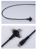 Câble de charge magnétique 3 en 1 en PVC de 1,5 m 1,5 A pour téléphone portable USB-V8 Micro-USB, vente en gros d'usine