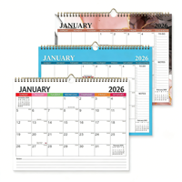 Nouveauté : Calendrier mural 18 mois, grand planificateur mensuel avec section de notes, calendrier à spirale pour l'organisation de la maison et du bureau
