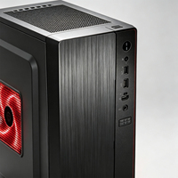 Boîtier PC Micro ATX en métal brossé noir avec ventilateur, mini-tour, support pour alimentation ATX 120mm, châssis personnalisé pour gaming et bureau, Meway en stock