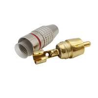 RCA connecteur mâle Non-soudure RCA connecteur adaptateur mâle pour câble Audio prise vidéo CCTV caméra sans soudure noir + rouge
