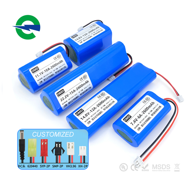 Enerforce OEM Rechargeable Lithium Ion Battery 4S1P 18650 2600mAh 14.8V CE/FCC/RoHS Certification 1000 Cycles 1 Year Warranty