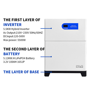 5kw Lithium Battery Hybrid Solar All in One Vertical Stacked for Home <b>Energy</b> <b>Storage</b> <b>System</b> Off Grid Full Set ALL-01 <b>Energy</b> Stor - Product Image 1
